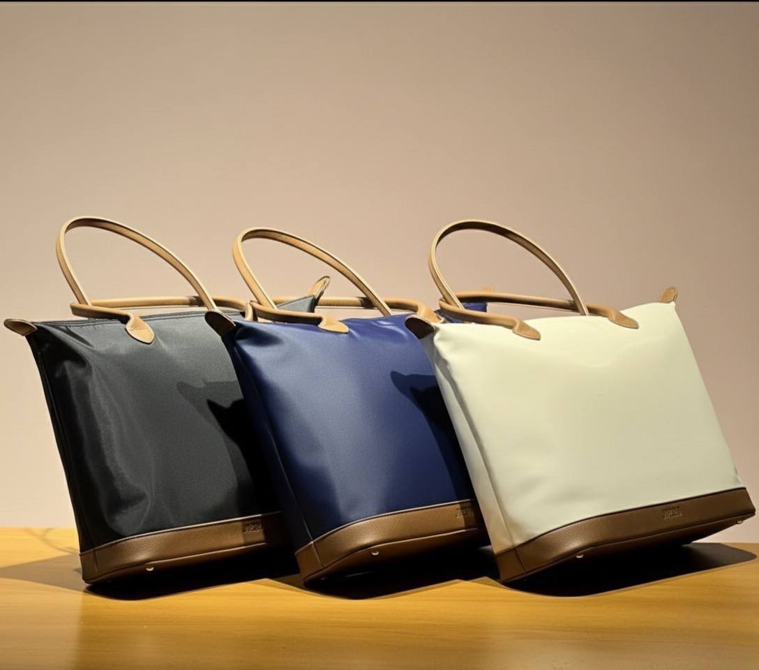 Beige Waterproof Tote Bag