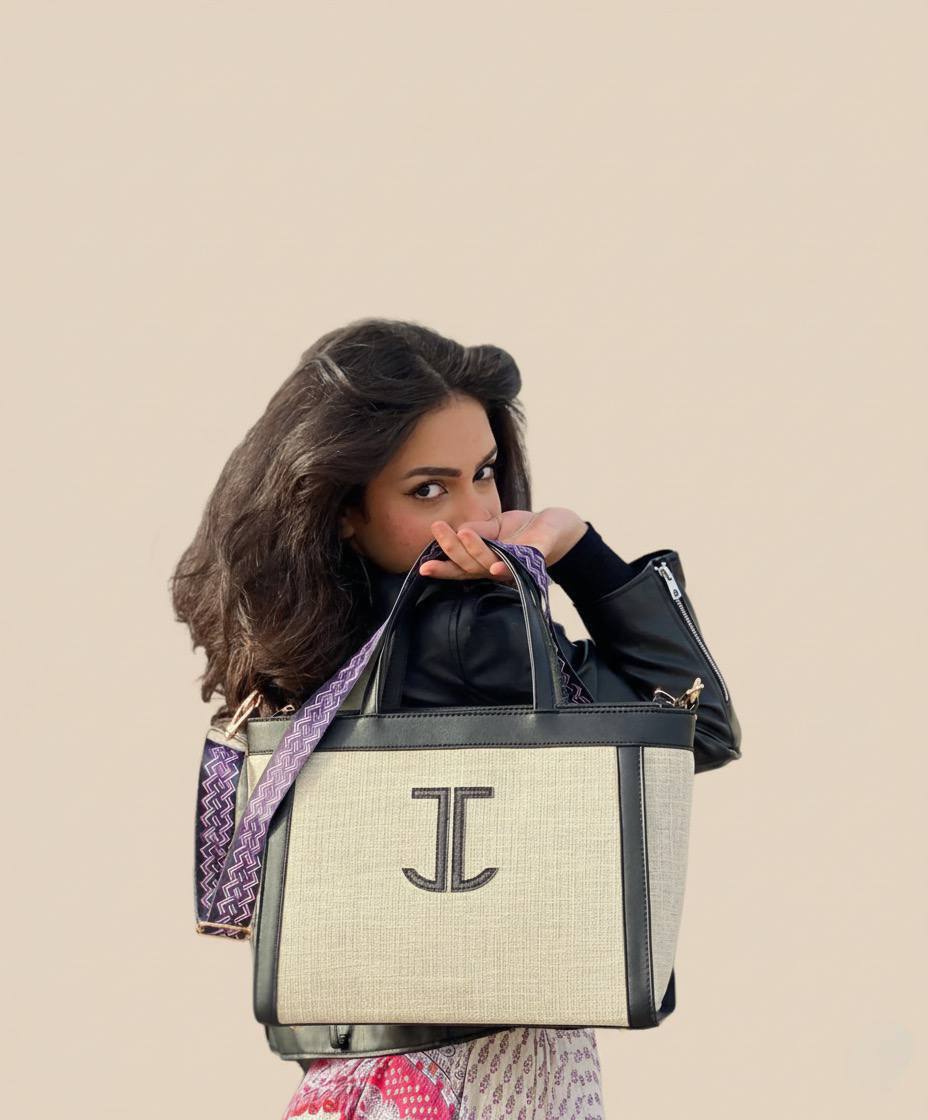 Black JJ Tote bag