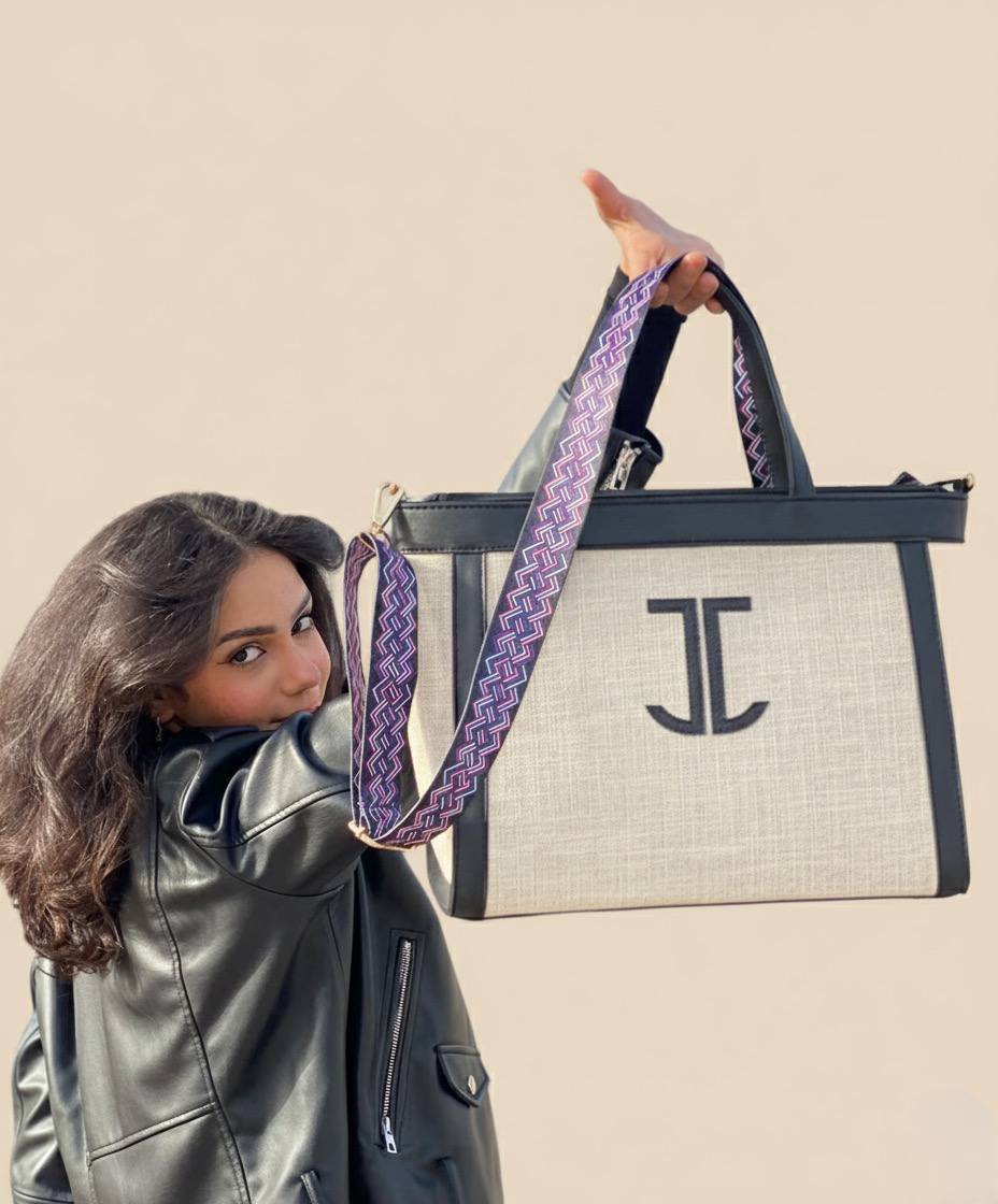 Black JJ Tote bag