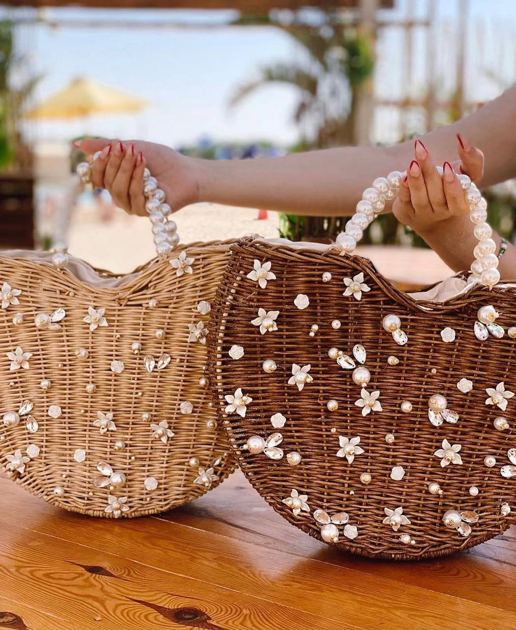 Light Pearl Dandousha Bamboo Bag