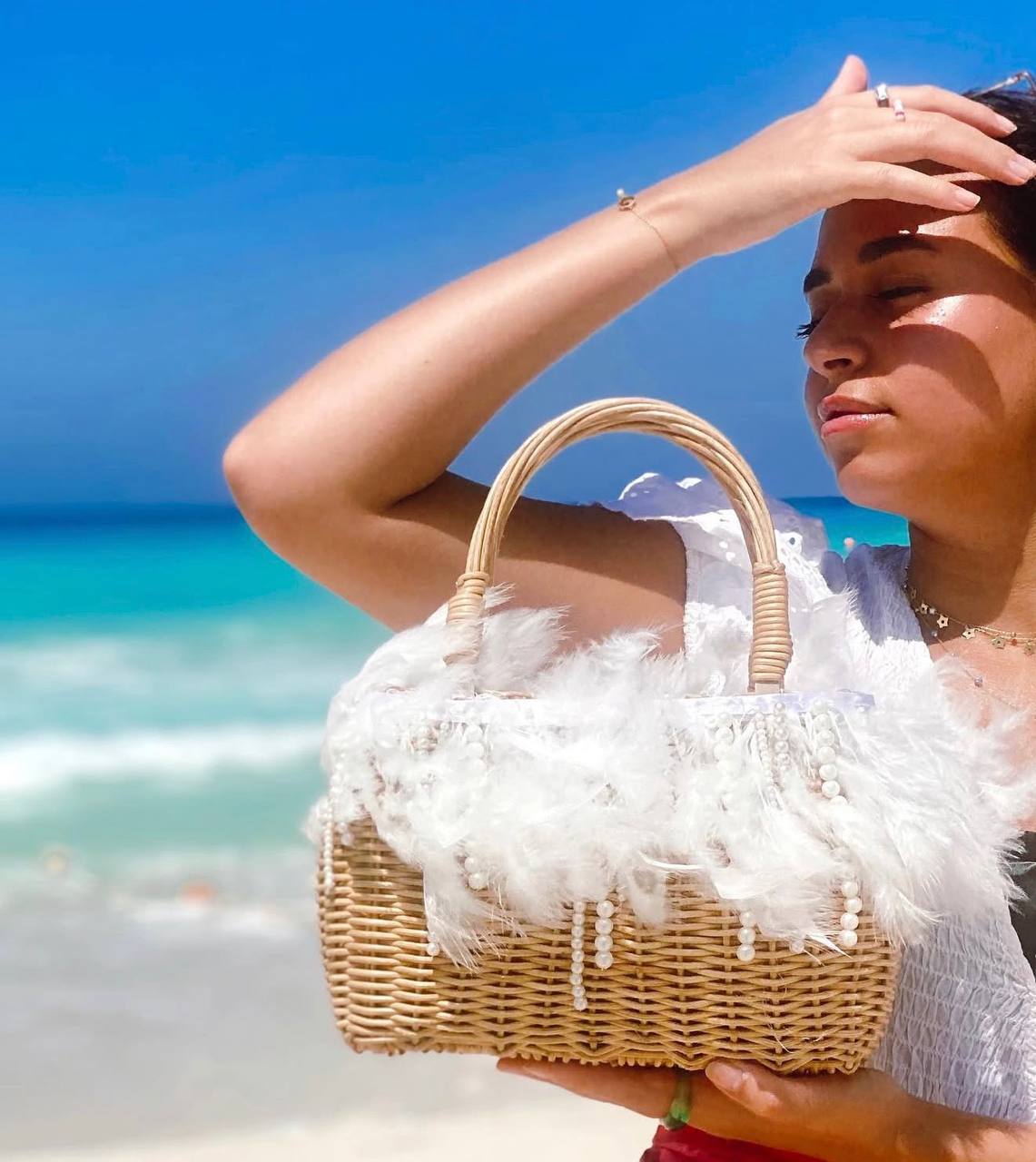 Feather Dandousha Bamboo Bag